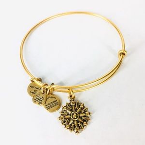Alex & Ani Compass 2017 Gold Charm Bangle Bracelet